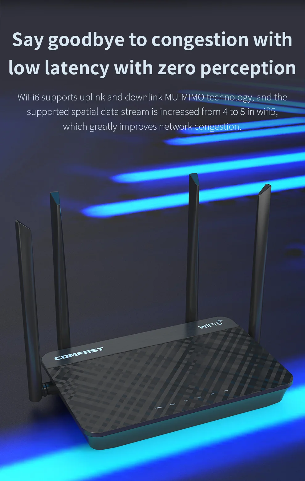 Roteador sem Fio Antenas de Ganho Wifi Malha Gigabit - 5.0ghz Rj45 Wan Lan Inteligente Dupla-faixa Repetidor 4 Alto Wi-fi 6 2.4g 9 High Quality Computador e Escritório