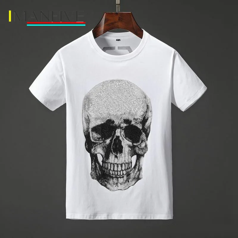 

19SS Mens Designer T Shirts Multiple Skull Fashion Printing Anti-Shrink Quick Dry Mens Luxury Designer Clothing