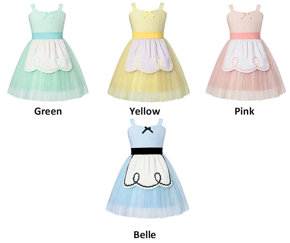 Платье с Минни-игрушкой для девочек, вечерние костюмы с героями мультфильмов Ариэль Мулан Алиса Белоснежка Белль Рапунцель, нарядное платье принцессы