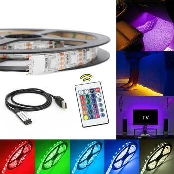 

ZANCAKA DC5V Super bright 5050 SMD top LED 1m/2m/3m/4m/5m Led Strip Light USB Powered For decoration solution as TV backlight