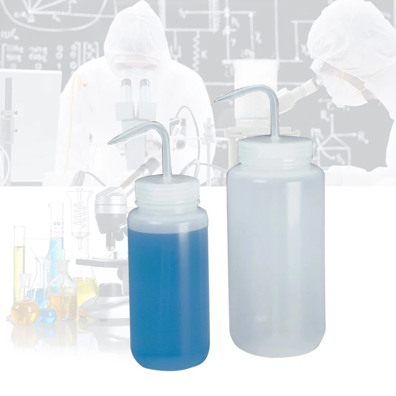2x250ml 500ml 명확한 플라스틱 화학 실험실 워시 병 스케일 마크 안전 짜기 병 물을 식물 문신 병에 대 한