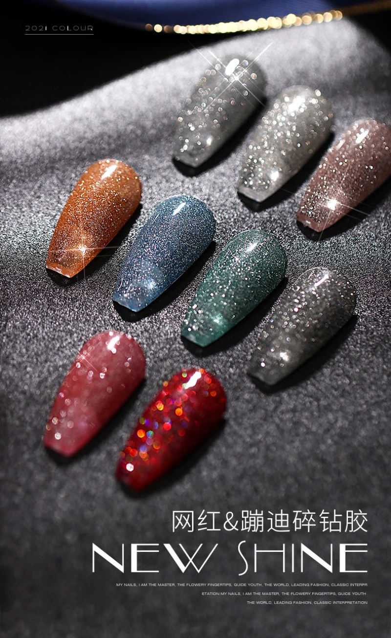 Ai La Nuo Diamond Star Nail Glue Crystal Broken Diamond Powder Long Lasting Nail Polish Decoration Long Lasting Nail Art Tslm1 Sets Kits Aliexpress