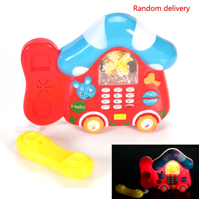 1PC New Random Color Children Kids Mini Colorful Electric Music Telephone Sounds Toys Gift 2