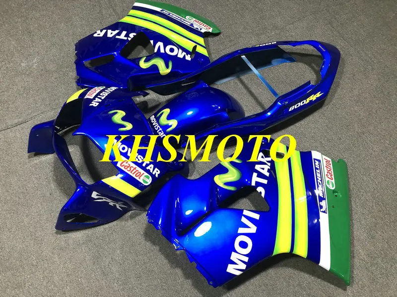 Комплект обтекателей для мотоцикла VFR800 98 99 00 01 VFR 800 1998 1999 2000 ABS синий зеленый