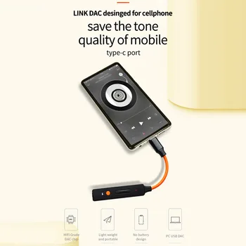 

Xduoo Link Portable Headphone Amplifier Type-C to 3.5mm Hi-Res Audio USB DAC Support DSD256 PCM 32bit/384kHz for Smart Phone PC