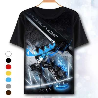 Горячая Распродажа Black Rock Shooter футболка аниме BRS Косплэй Мужчины Женщины Футболка COS Короткий рукав на каждый день - Цвет: 17