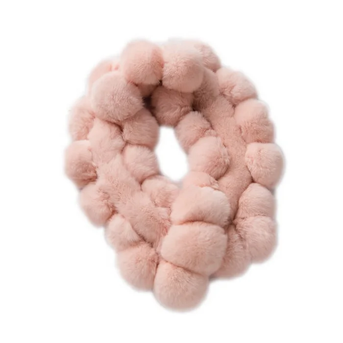 

Rex rabbit fur scarf female warm thick real fur winter Korean version cute ball scarf shawl