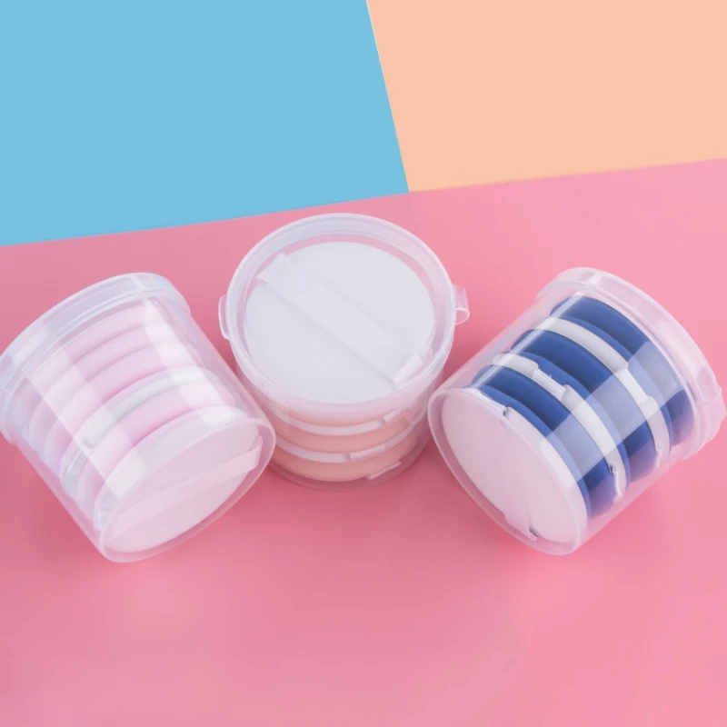 6Pcs/Set Air Cushion Sponge Puff Round Shaped Makeup Dry Wet Dual Use Concealer Liquid Foundation BB/CC Cream Make up puffs