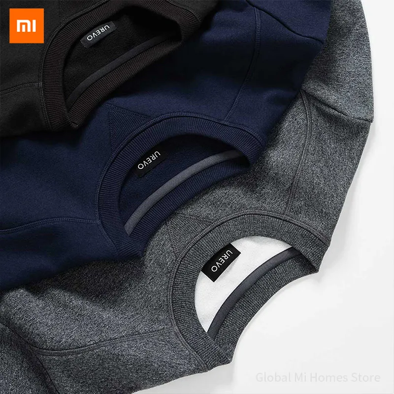 Xiaomi Youpin UREVO life Мужской флисовый свитер с круглым вырезом Классический, Универсальный мягкий на ощупь модный стиль сопротивляющийся холоду