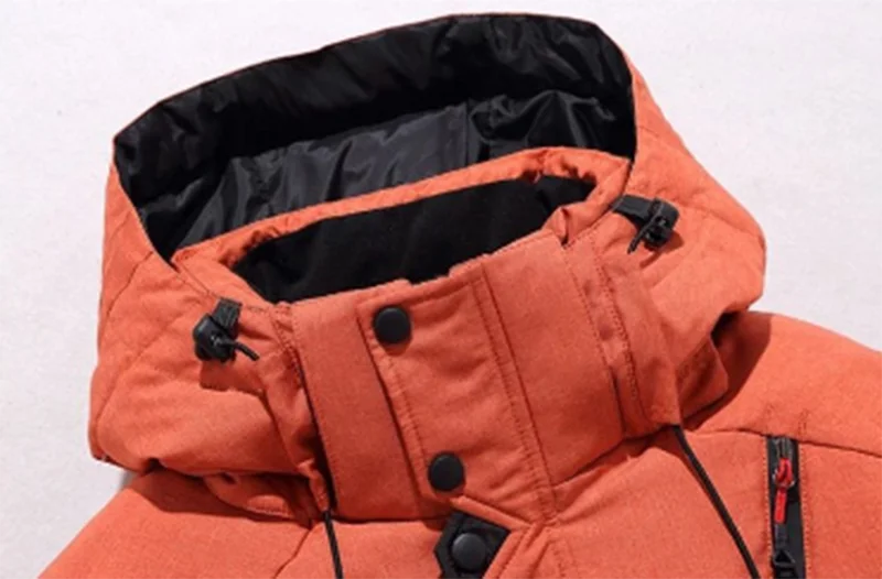 Winter New Men's Down Jacket Overwear Fashion Casual Slim Long Thick Warm Hooded Parkas Coat Plus Size M-3XL
