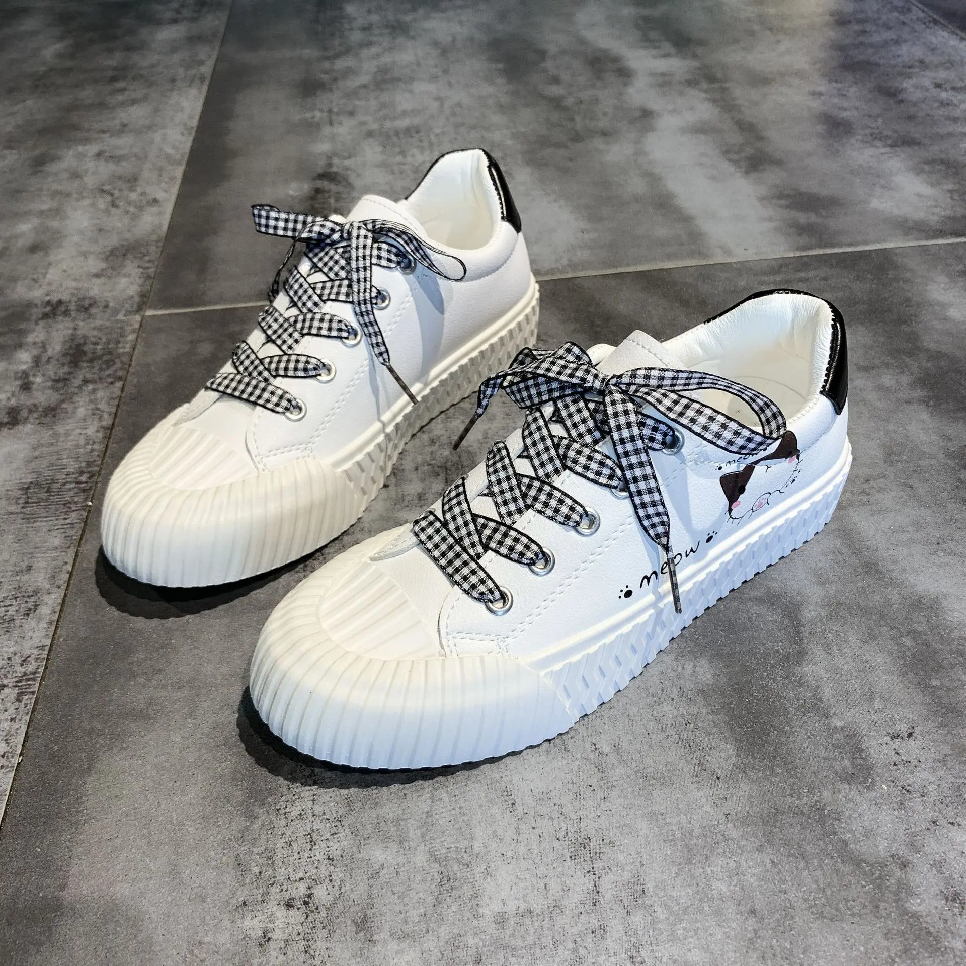 

Shell Head Small White Shoes Women's 2019 Autumn Cute Students Versatile Single Shoes Flat Low-Cut Western Style Delicate Leathe