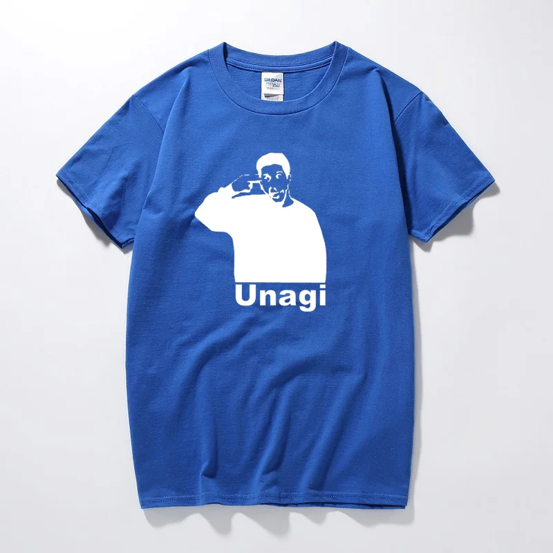 Футболка Friends Unagi, Divertente Ross Maglietta Scherzo Regalo, Топ Uomo, летняя футболка, Hombre, хлопковая футболка с короткими рукавами - Цвет: Синий