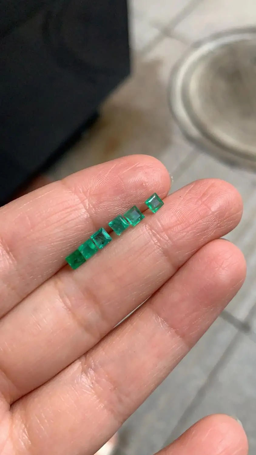 truly precious Squar natural loose gemstones emerald bijoux femme green gem for ring necklace bracelet stone joyas edelstenen