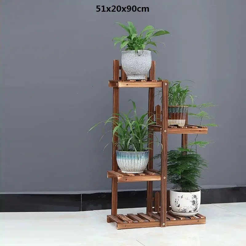 Version I Madera Saksi Standi Estante Para Plantas для плантенрекен горшок Stojaki Na Kwiaty открытый стенд балкон Цветочная полка для растений - Цвет: Version I