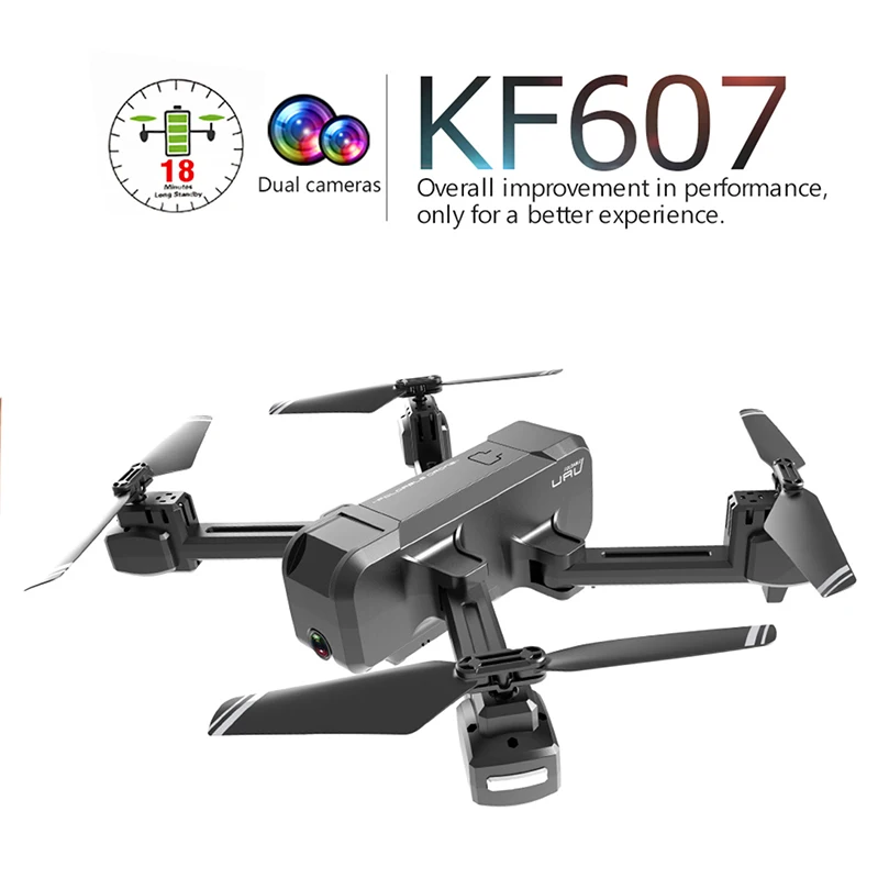 Профессиональный складной мини Дрон с двойной камерой 1080P 4K HD WiFi FPV оптический поток RC Квадрокоптер KF607 VS SG106 XS816 Дрон