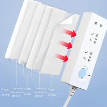

2pc Plug-in Removable Row Household Punch-free Patch Panel Socket Insert Fixers Socket Holder Hanging Wall Fixed Tool