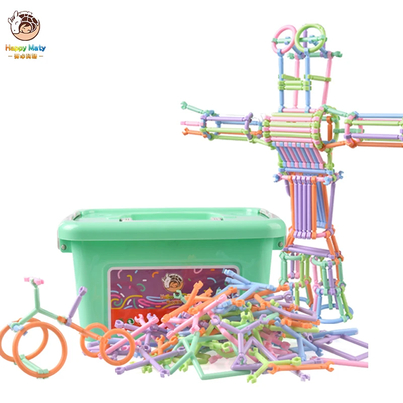 

82/348PCS Assembled Building Block DIY Smart Stick Plastic Blocks Imagination Creativity Educational Learning Toys Children Gift