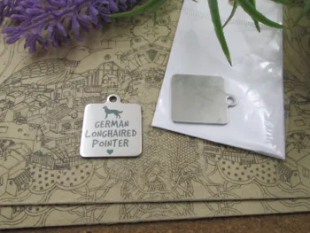 

10pcs--"german long haired pointer"stainless steel charms 5 styles for choosing DIY Charms for necklace bracelets