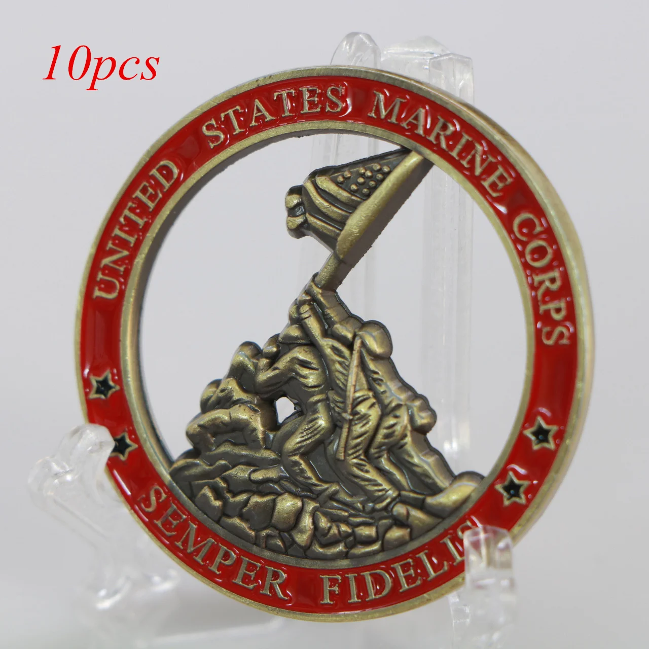 Ажурные памятные монеты корпуса морской пехоты США 10 шт./лот медаль семена Фидели