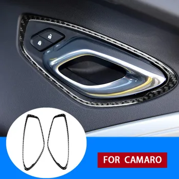 

for Chevrolet Camaro 2016 2017 2018 2019 Accessories for Camaro Stickers Interior Trim Carbon Fiber Door Handle Frame