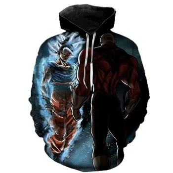

2019 Dragon Ball Super Hoodies 3D Sweatshirts Men Women Tracksuits Fashion Casual Pullover Blue Goku Hoodies Hip Hop Tops