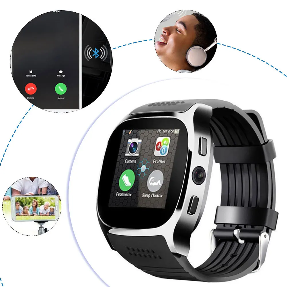 T8 Bluetooth Smart Watch With Camera Whatsapp Support SIM TF Card Call  Sports Smartwatch Pedometer For Android Phone PK Q18 DZ09|Smart Watches| -  AliExpress