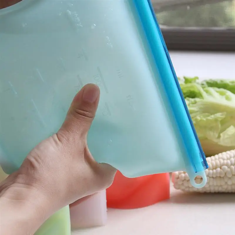 Многоразовая силиконовая пищевая консервационная сумка герметичная застежка контейнер для хранения мешок для замораживания Паровая микроволновка приготовление обедов закуски
