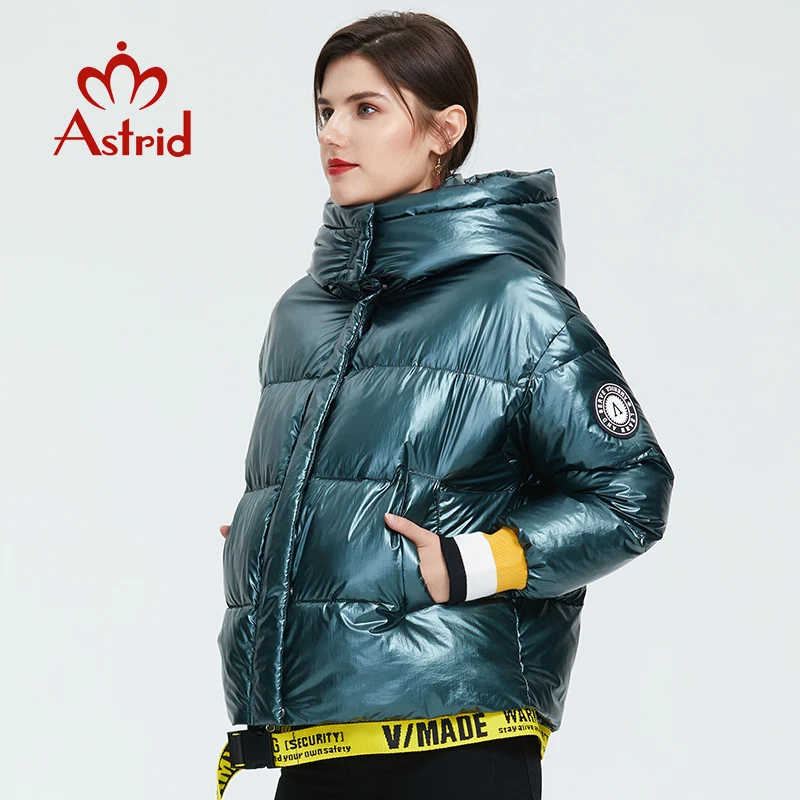 Astrid Зима новое поступление женский пуховик топ синий цвет зимная с капюшоном короткая куртка для зимы на молнии ZR-3032