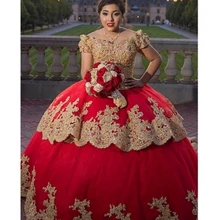 Кристаллы Аппликация бисером, жемчужины Vestido Quinceanera платья 15 3D аппликации многоуровневые Часовня Поезд на шнуровке Vestidos De Quinceanera
