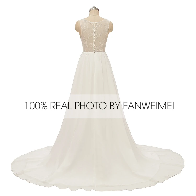 Простое кружевное шифоновое свадебное платье, свадебное богемное платье в стиле бохо, новинка