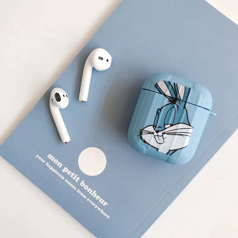 

2020 Case For Apple Airpods Cover Earphones Protection Cartoon Stripe Bluetooth Wireless Earphone Protective Box Air Pods Bag