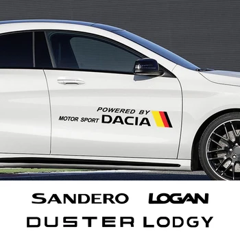 

2PCS Car Door Side Stickers For Dacia Duster 1.0 Tce Turbo Lodgy Logan 1.6 Mpi Sandero R4 Auto Accessories Vinyl Film Decal