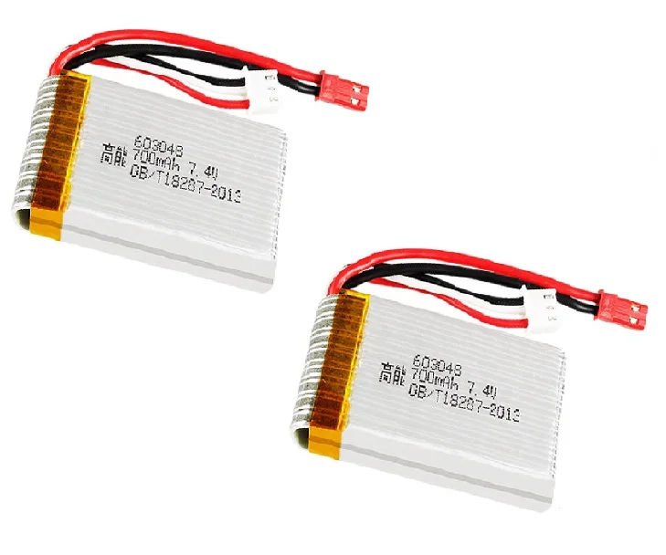 

Аккумулятор Lipo 7,4 в 700 мАч 25C для X600 F46 X601H JXD391 FT007 LH-X6 X5 X3 X3N RC Quadrocopter 2S 7,4 V 700mAh 603048 Ba 2 шт./лот
