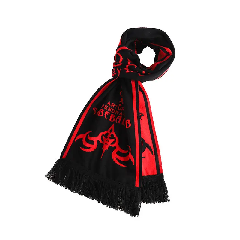 Anime Fate Grand Order Fate/stay night Theme Cosplay Arturia Pendragon Winter Knitting Scarf Fashion Men Women Warm Neckerchief