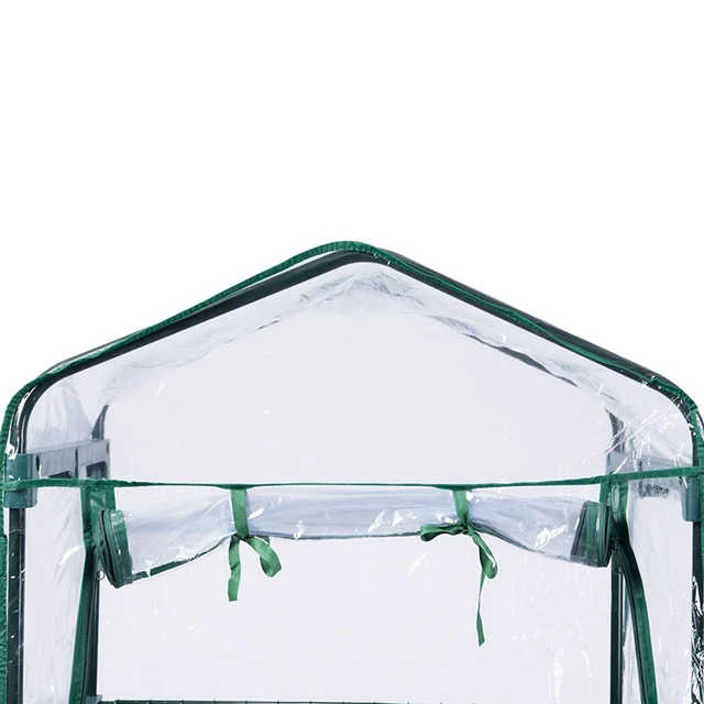 Átlátszó 4-Szintű Sátor Termesztőkészülék Üvegházhatású Polc A Terasz Erkélyéhez Pvc Cover Acélcső Kerti Szerszámok - Image 5