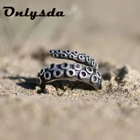 Us Size Dropshipping Charm Halloween Octopus Punk Stainless Steel Seaman Rings Men Anel Puck Jewelry Gift for Sailor Party Gift 1