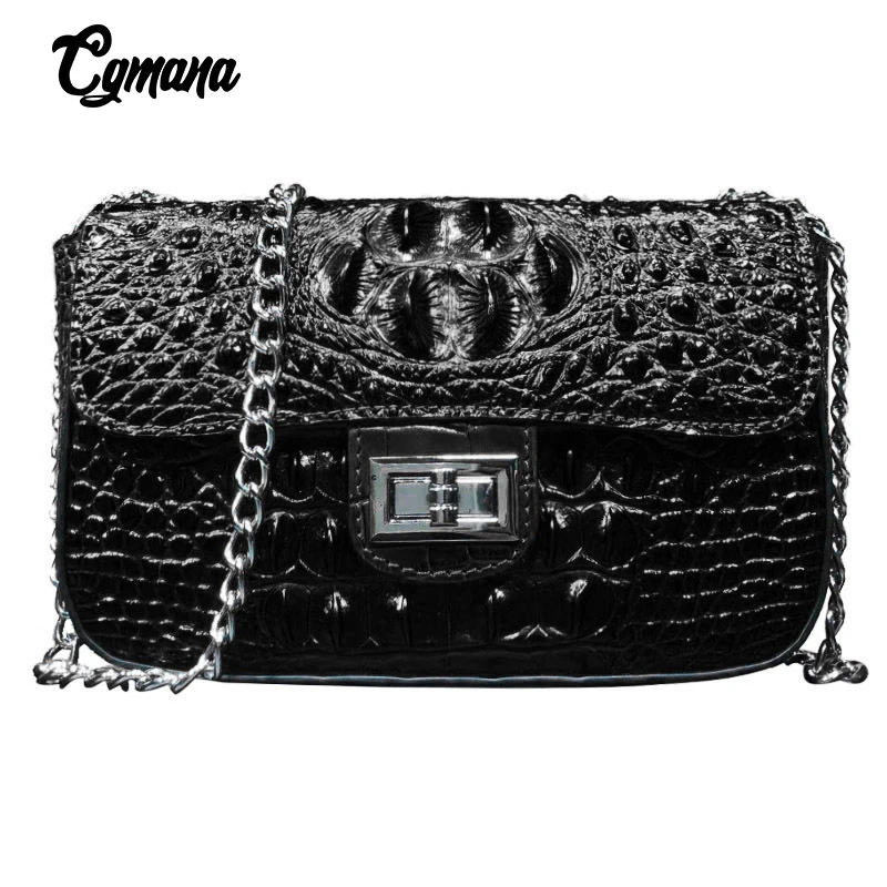 

Crocodile Pattern Bag For Women 2019 Genuine Leather Bag Luxury Handbags Women Bags Designer Chain Bags Messenger Shoulder Bags