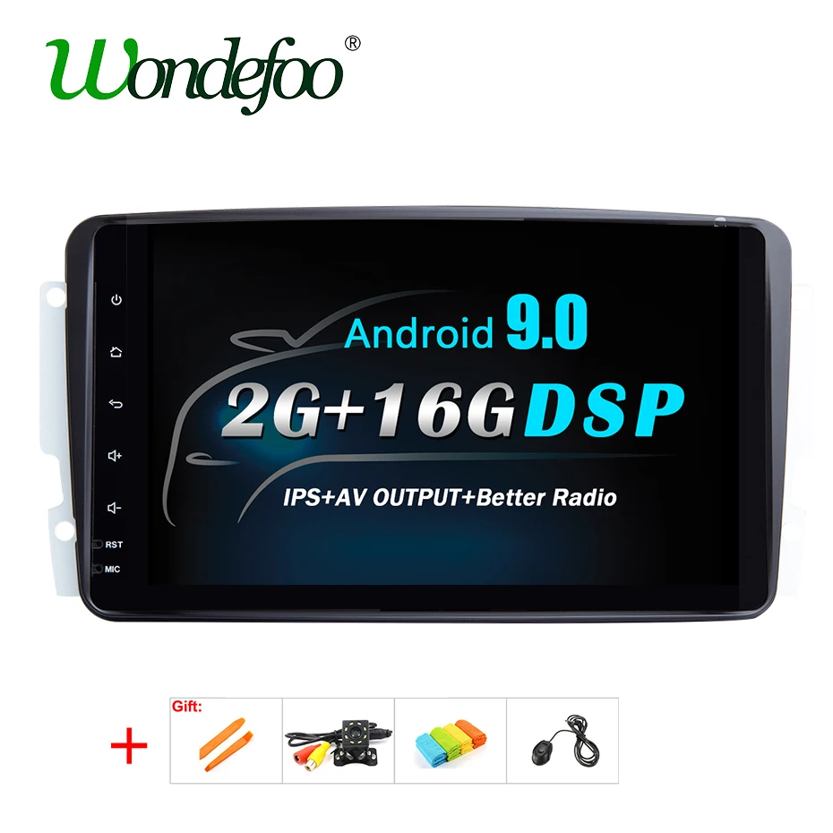 Android 9 DSP ips Автомагнитола для Mercedes Benz C класс, CLK W209 W203 W463 W208 Vaneo Viano Vito ML W163 W639 W638 W168 gps без DVD
