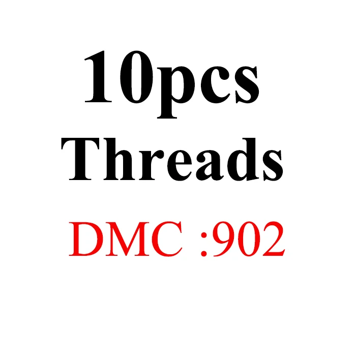 Oneroom, DMC многоцветные две этикетки, нитки для вышивки крестиком, хлопковое шитье, моток пряжи, наборы нитей для вышивки 6 - Цвет: 10pcs-DMC902
