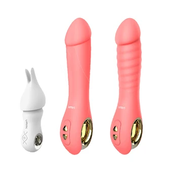 Leten Electromagnetic Pulse Thrusting Dildo Vibrator Powerful Rabbit Bullet Vibrator Automatic Piston Telescopic Vibe for Women 1