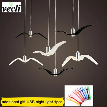 

Birds pendant lights vintage lamp resin bird fabric lampshade for kitchen lighting Study dining room retro loft pendant lamp bra