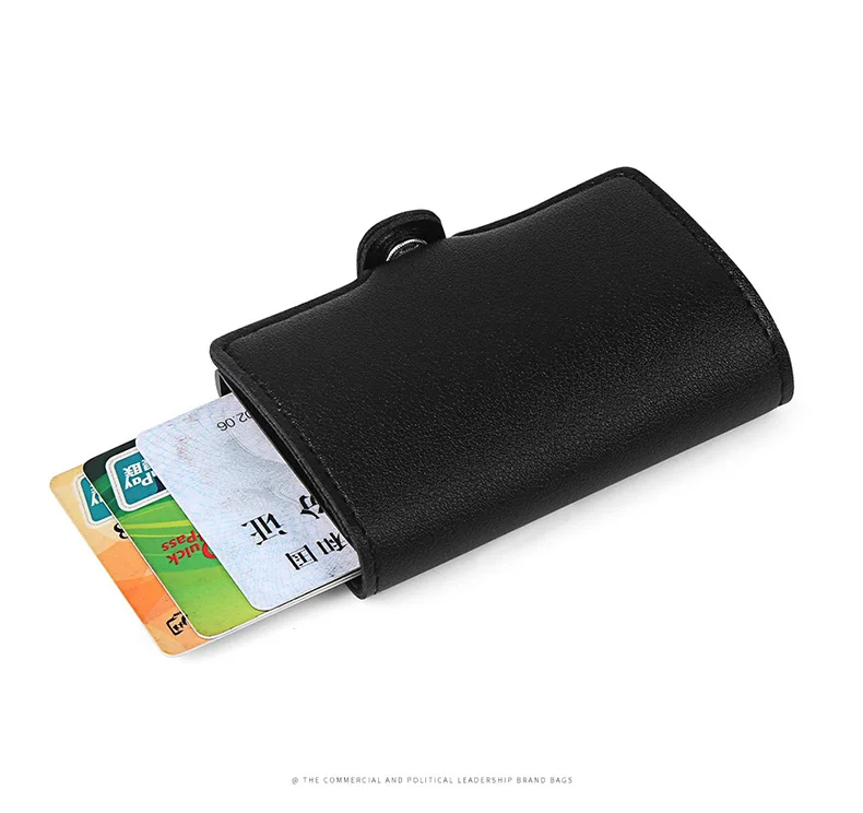 Импортные товары RFID антимагнитный кошелек автоматический эластичный-для кредитной карты Чехол для карт Pu металлический алюминиевый ящик кошелек настраиваемый