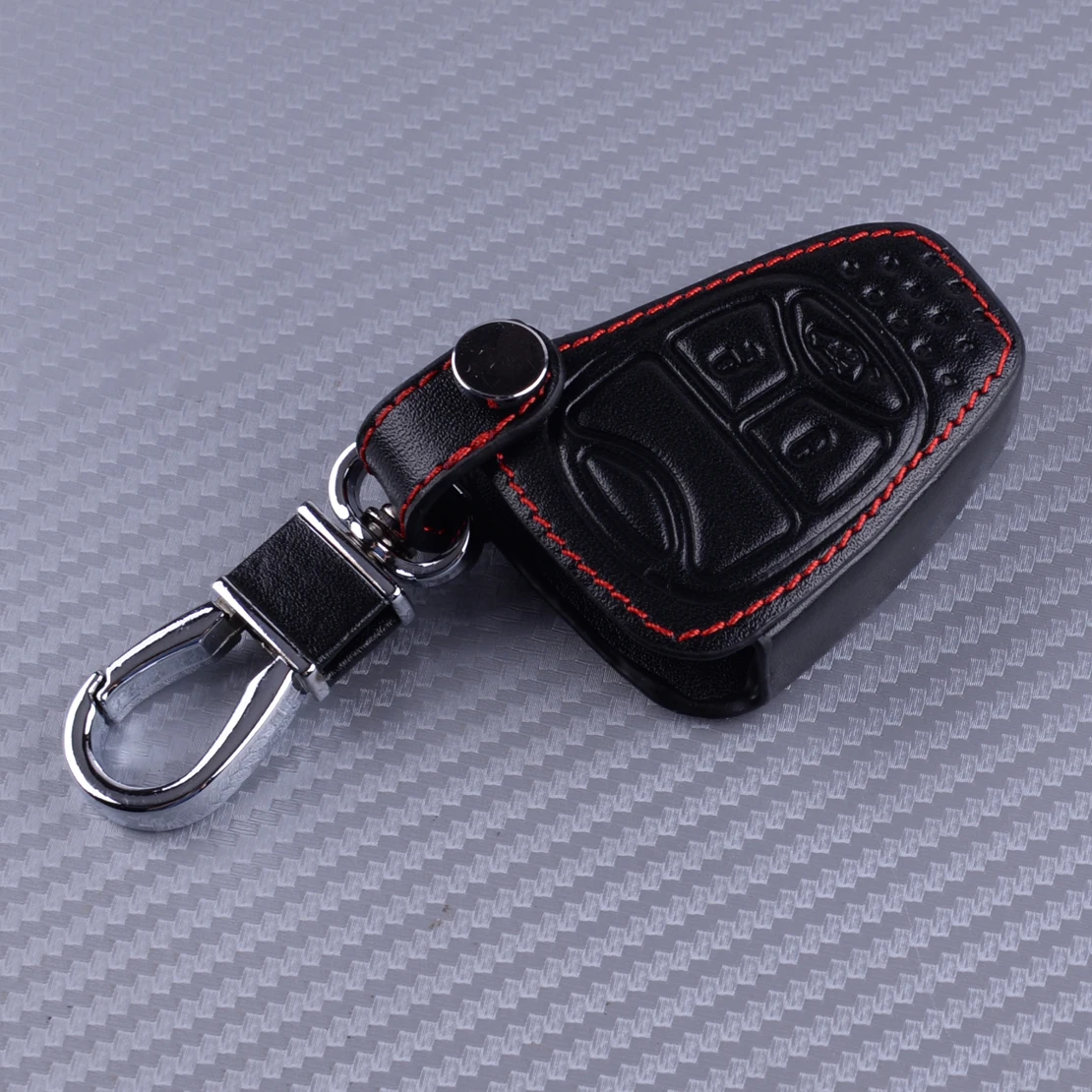 

DWCX Black Car Remote Key Case Cover Fob Holder Fob Fit For Jeep Compass Patriot Wrangler Liberty 2012