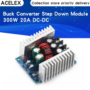 

300W 20A DC-DC Buck Converter Step Down Module Constant Current LED Driver Power Step Down Voltage Module Electrolytic Capacitor