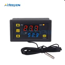 W3230 mini controlador de temperatura digital 12v 24v 220v termostato regulador aquecimento controle refrigeração termorregulador com sensor