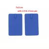 Blue reusable rectangular electrode pad non-gel carbon rubber electrodes, used for EMS and dozens of micro currents