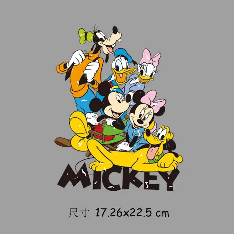 Sewing Needles Mickey Mouse Patches for Clothing Heat Transfer Stickers for T-Shirt Iron on Patches for Clothes for Boys Girls Kawaii Custom Genuine Leather Fabric & Sewing Supplies