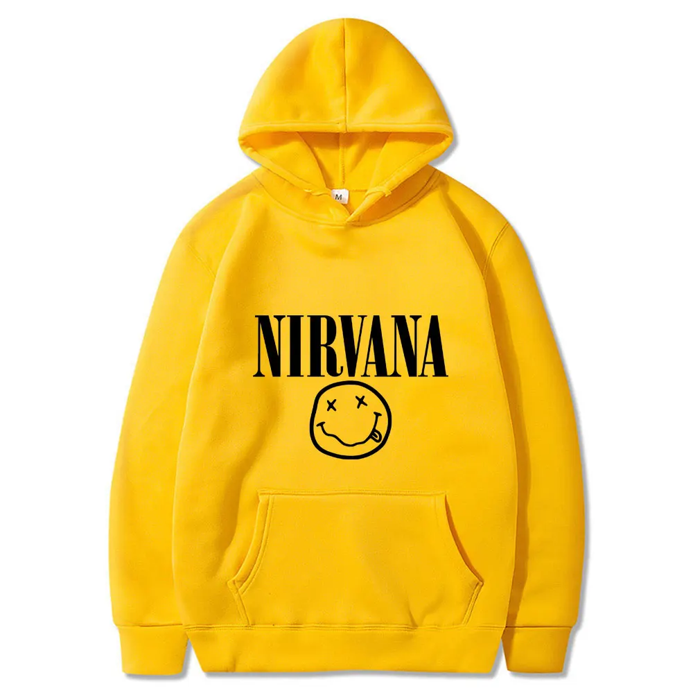 Мужская толстовка с капюшоном в стиле хип хоп свитшот принтом Nirvana уличная одежда