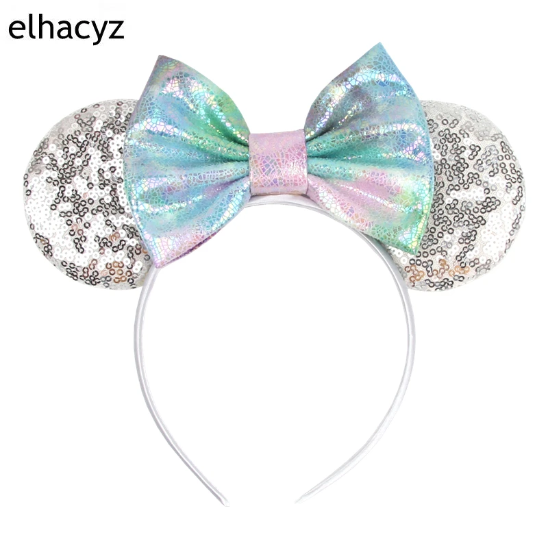 2024 New Candy Sequin Mouse Ears Hairband For Women Girls Macaroon Bow  Headband Kids Birthday Party Gift DIY Hair Accessories - AliExpress