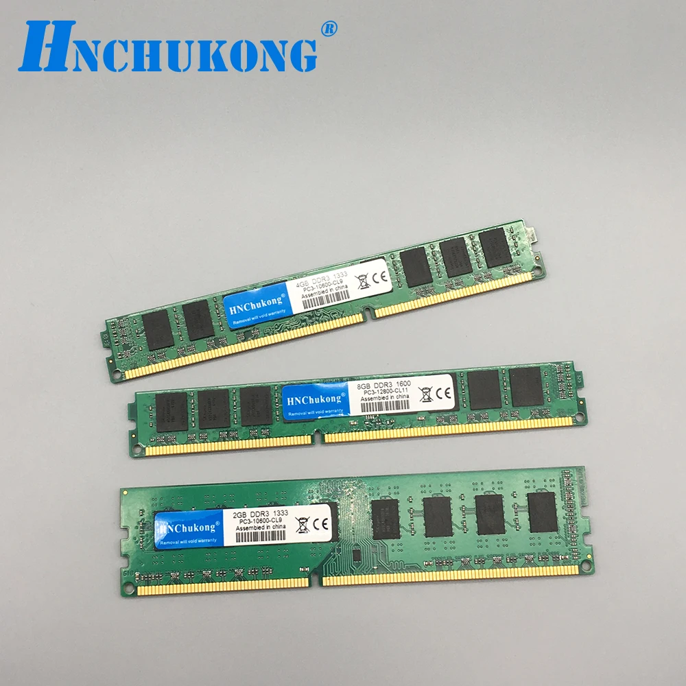 HNChukong DDR3 8GB 2G 4G 1600 Desktop Memory with Heat Sink DDR 3 ram pc dimm